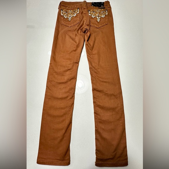Miss Me Brown Skinny Jeans size 12 youth - Picture 6 of 9